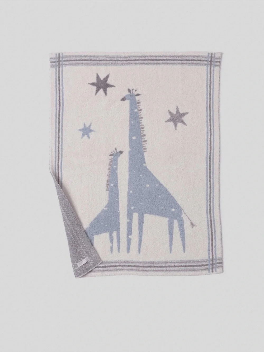 Barefoot Dreams CozyChic Giraffe Stroller Blanket 30x40 Rain Drop Multi